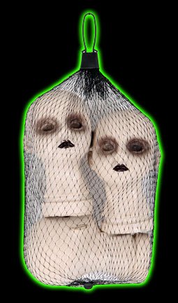 bag of doll heads