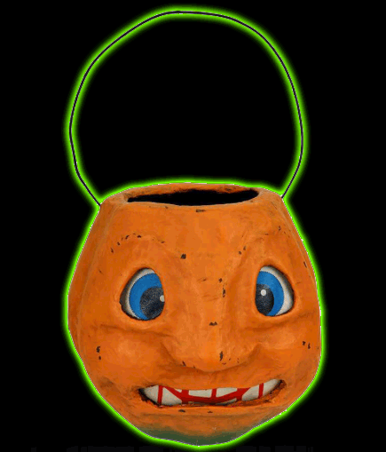 Scary Vintage Pumpkin Bucket