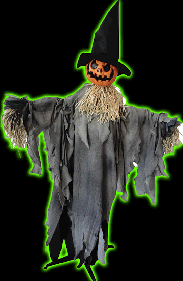 Animated Pumpkin Scarecrow With Hat