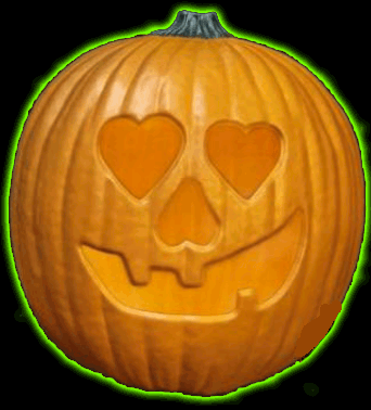 2018 Halloween Light Up Heart Eyes Pumpkin Prop