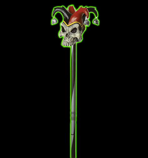 Skull Cane Red and Black