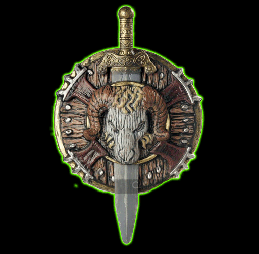 Barbarian Combat Shield & Sword 12