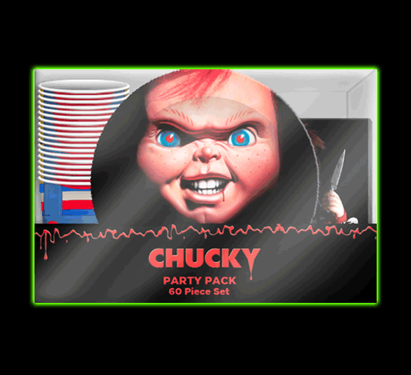 CHUCKY BIG FACE 4PC 60CNT PAPER PARTY SET