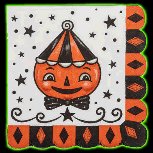 Johanna Parker Carnival Cottage Scallop Pumpkin Napkin