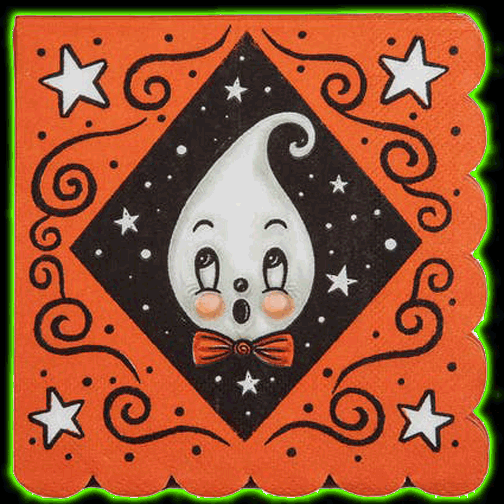 Johanna Parker Carnival Cottage Scallop Ghost Napkin
