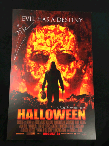 Rob Zombie AUTOGRAPHED Halloween 11x17 Movie Poster