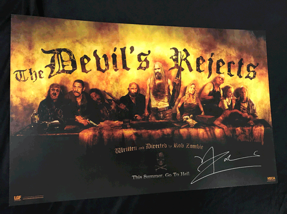 Rob Zombie AUTOGRAPHED The Devils Rejects <br> Last Supper 11x17 Movie Poster
