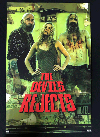 Rob Zombie AUTOGRAPHED The Devils Rejects <br> Standing Trio 11x17 Movie Poster