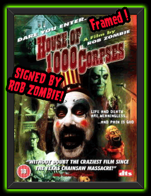 Rob Zombie Signed/Framed House of 1000 Corpses <br> Spaulding Face 11x17 Movie Poster