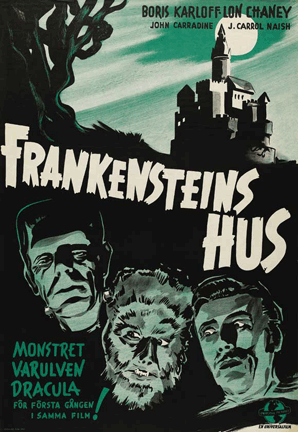 House Of Frankenstein 11x17 Swedish Poster