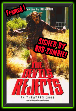 Rob Zombie Signed/Framed The Devils Rejects <br> Running Victim 11x17 Movie Poster