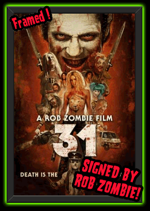 Rob Zombie Signed/Framed 31 11x17 Movie Poster