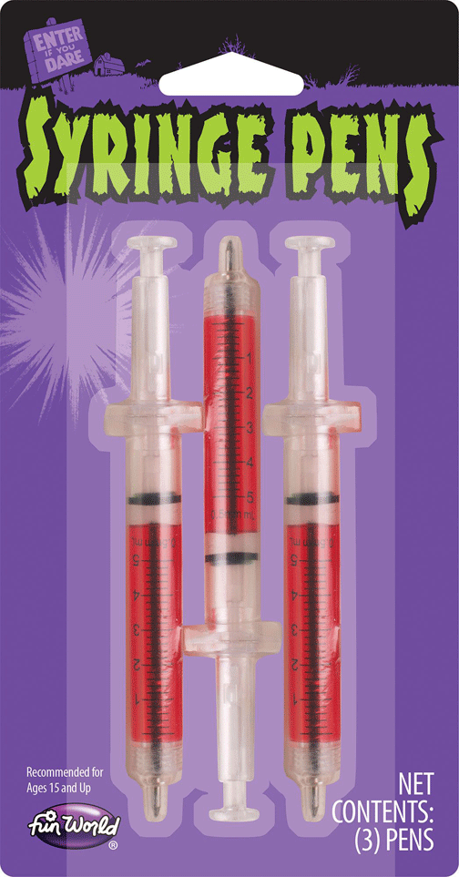 3 Piece Bloody Syringe Pen Set