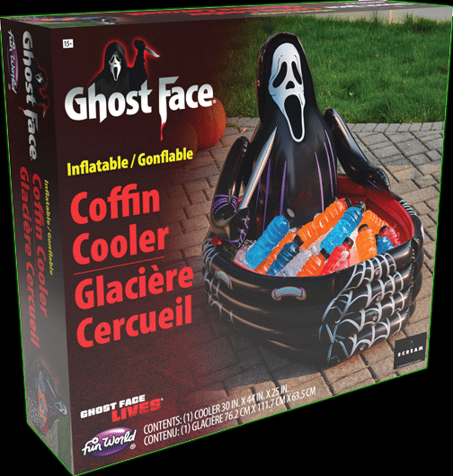 Inflatable Ghost Face Coffin Cooler