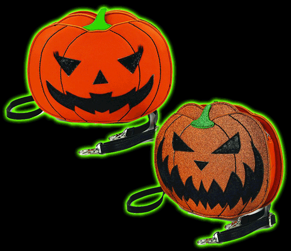 Two Faced Jack O Lantern Crossbody Bag