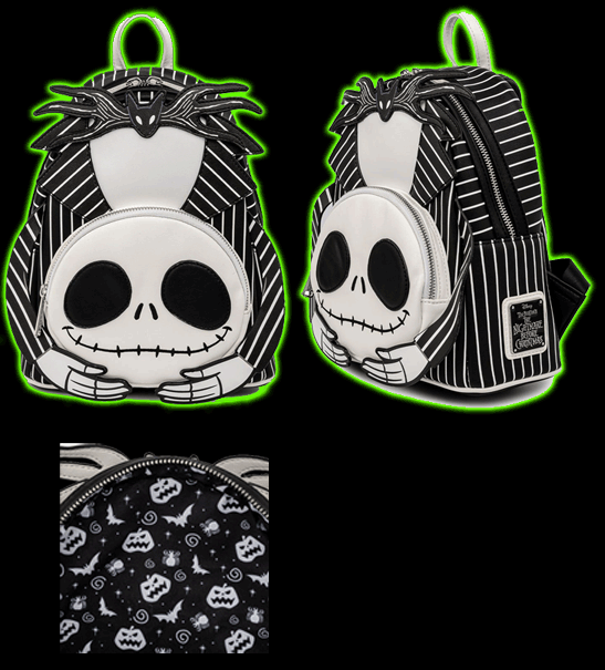 DISNEY THE NIGHTMARE BEFORE CHRISTMAS HEADLESS JACK SKELLINGTON MINI BACKPACK BY LOUNGEFLY