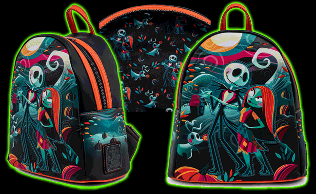 DISNEY THE NIGHTMARE BEFORE CHRISTMAS SIMPLY MEANT TO BE MINI BACKPACK BY LOUNGEFLY