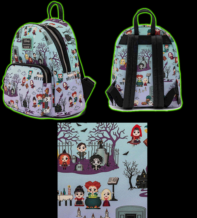 Disney Hocus Pocus Scene Loungefly AOP Mini Backpack