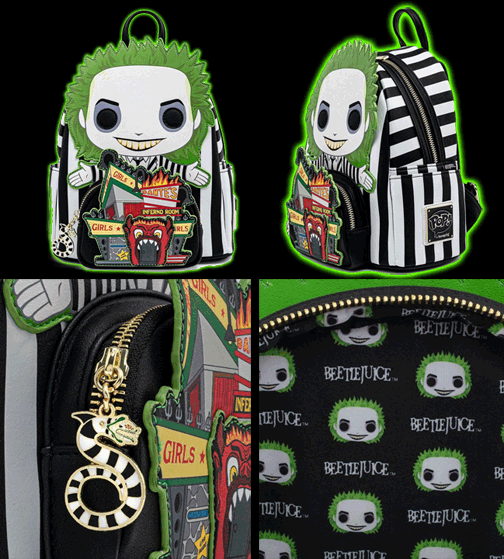 Beetlejuice Dantes Inferno Loungefly Mini Backpack