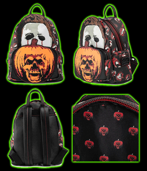 Halloween 2 Michael Myers Pumpkin Mini Backpack by Loungelfy