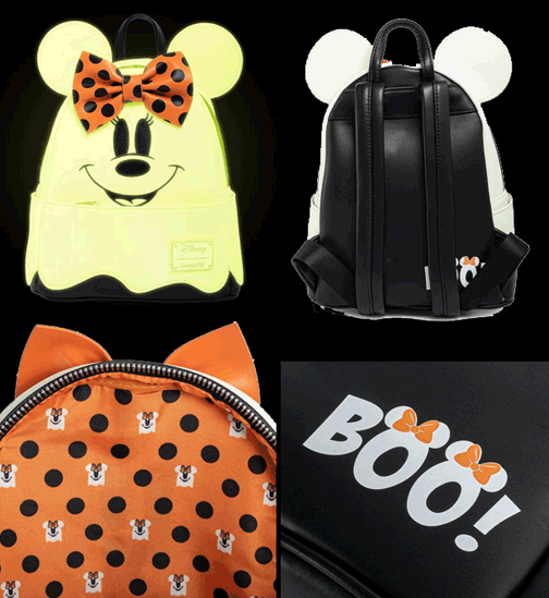 Ghost Minnie Glow In The Dark Mini Backpack by Loungelfy