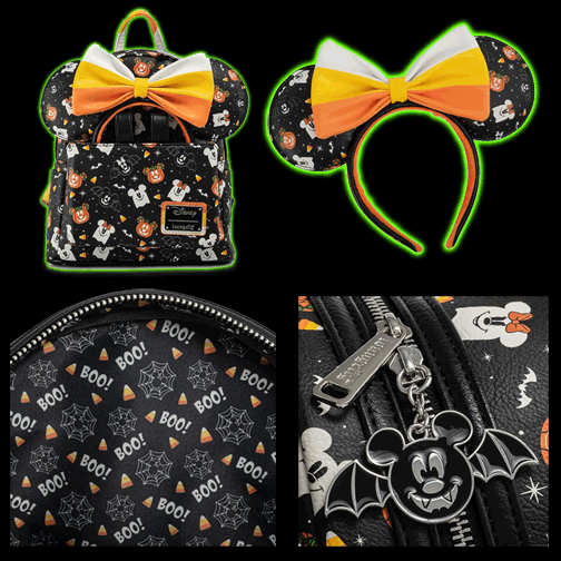 Disney Spooky Mice Mini Backpack & Headband Set by Loungelfy