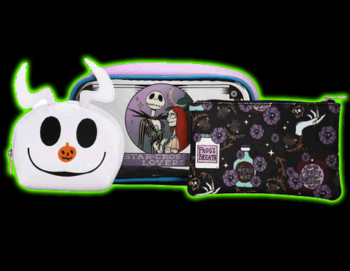 THE NIGHTMARE BEFORE CHRISTMAS MYSTIC OPULENCE TRAVEL COSMETIC BAGS