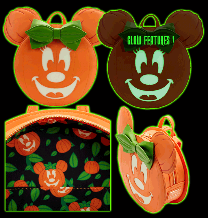 Minnie Mouse Glow in the Dark Pumpkin Mini Backpack