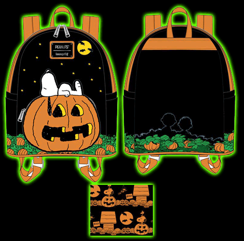 Peanuts Snoopy and the Great Pumpkin Glow-in-the-Dark Mini-Backpack