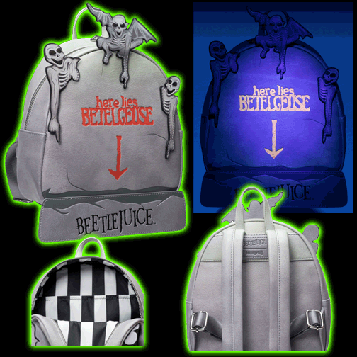 Beetlejuice Tombstone Glow-in-the-Dark Mini-Backpack