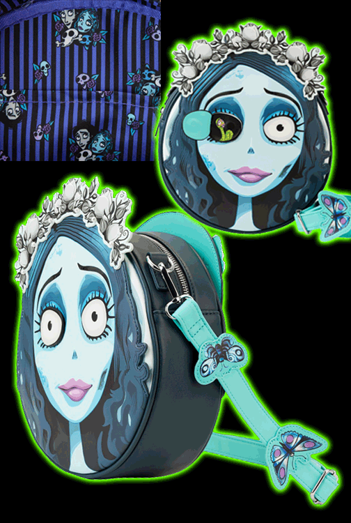 Corpse Bride Emily Glow-in-the-Dark Crossbody Purse