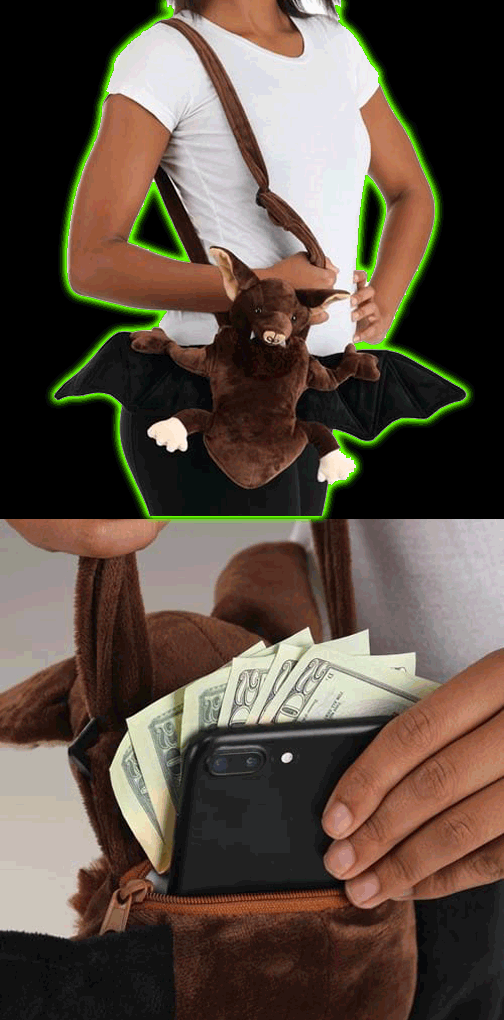 Plush Bat Purse