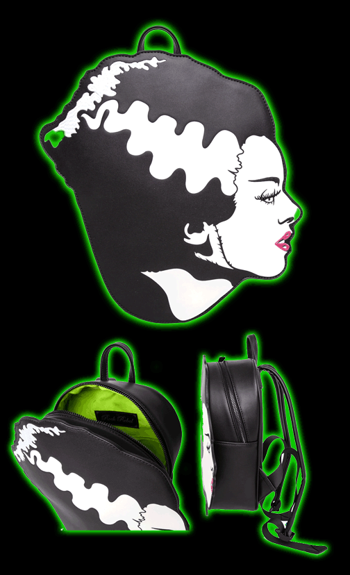 Bride of Frankenstein Head Shaped Backpack