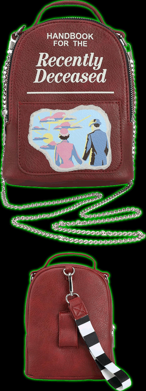 Beetlejuice Handbook for the Recently Deceased Book Mini Purse/Wristlet
