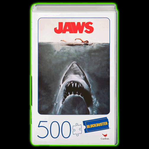 Jaws Retro Blockbuster VHS Video Case 500-Piece Puzzle