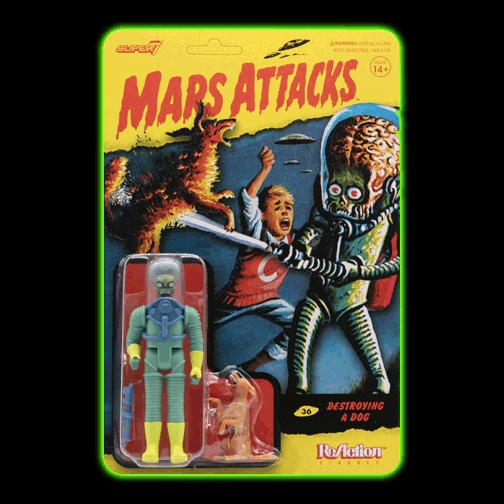 Mars Attacks ReAction Figure - Destroying A Dog