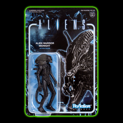 Aliens ReAction Figure  Alien Warrior A (Midnight Black)