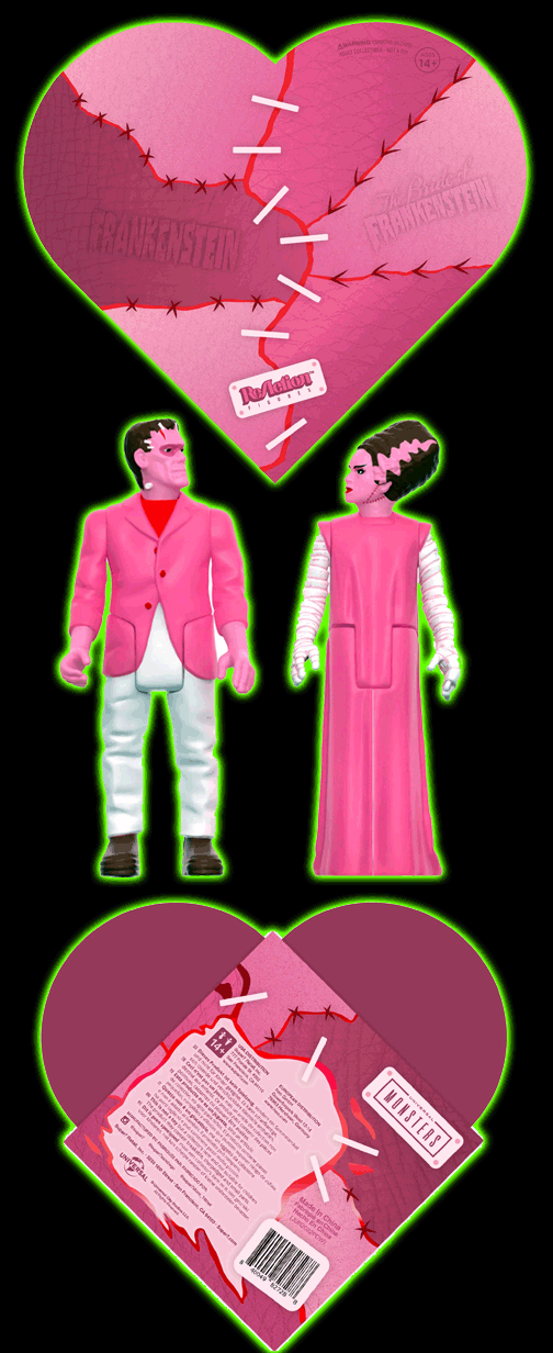 Frankenstein And Bride Of Frankenstein 2-Pack (Valentine's Day Heart Box)