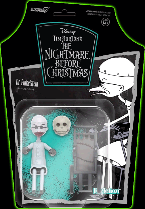 Nightmare Before Christmas Dr. Finkelstein Reaction Figure