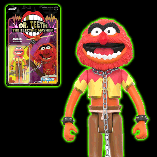 The Muppets Electric Mayhem Band Animal 3 3/4-Inch ReAction Figure