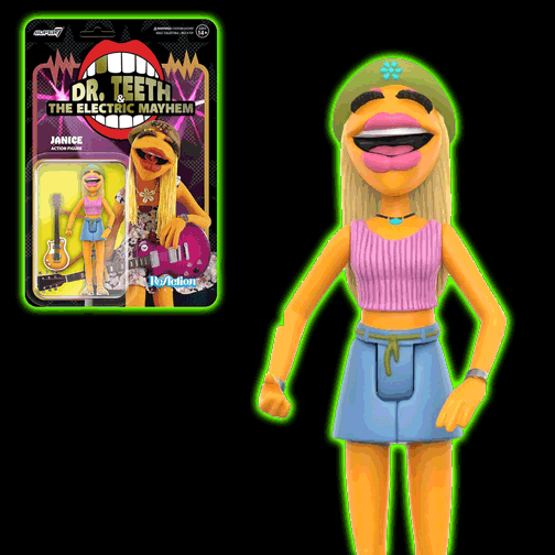 The Muppets Electric Mayhem Band Janice 3 3/4-Inch ReAction Figure