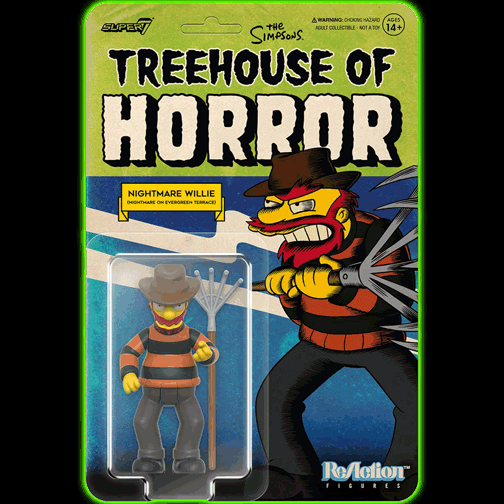 The Simpsons Treehouse of Horror Dream Invader Willie 3 3/4-Inch ReAction Figure