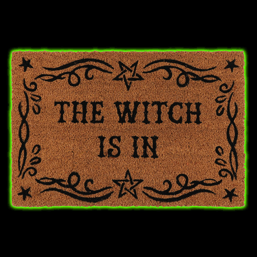 'THE WITCH IS IN'  DOOR MAT