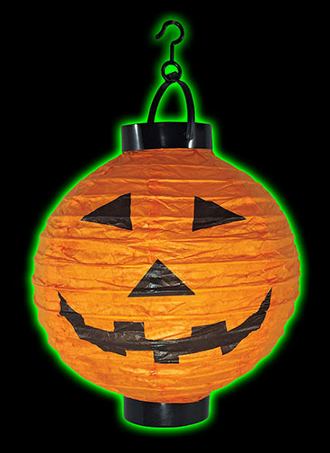 Light Up LED Paper Jack-O-Lantern Lantern