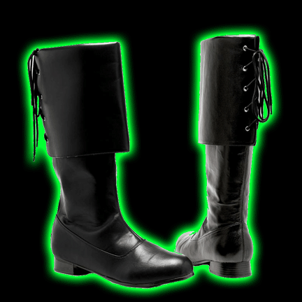 Mens Black Pirate Boots