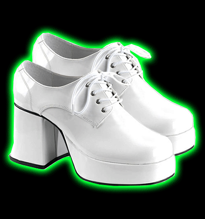 Mens White Jazz Platform Shoes