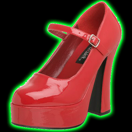 Womens Red Mary Jane 5