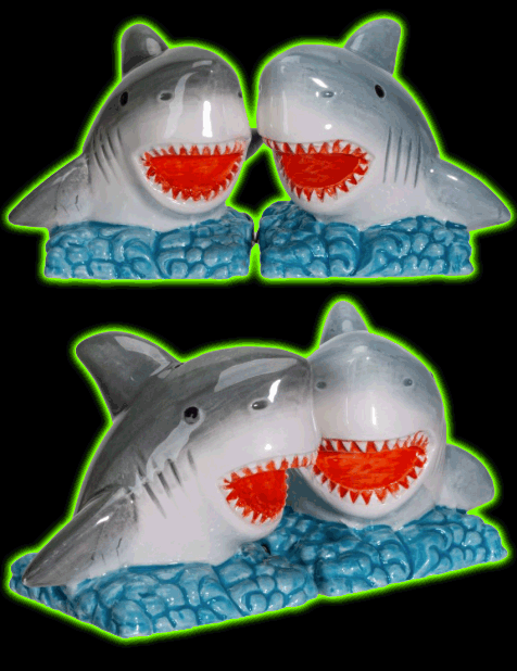 Great White Sharks Salt and Pepper Shakers