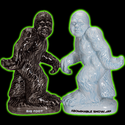 Bigfoot and Yeti Salt and Pepper Shakers