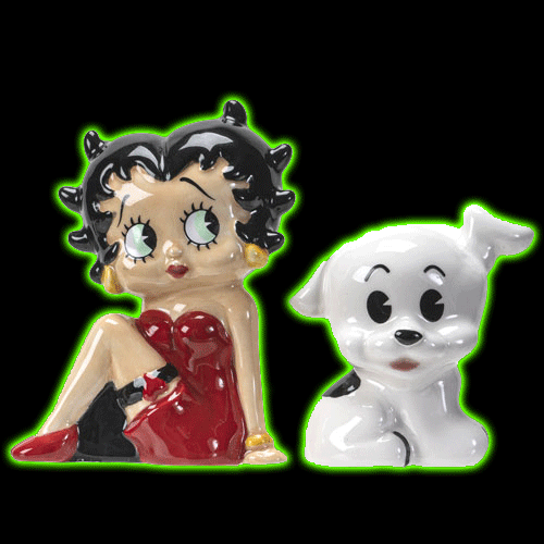 BETTY BOOP & PUDGY SALT AND PEPPER SHAKERS